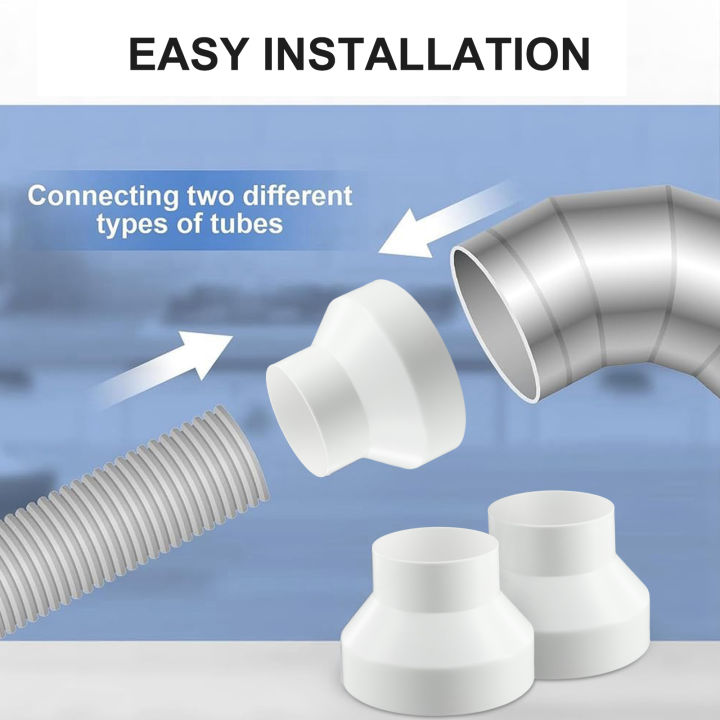 Vent Rib Adapter 【Popular choice】 1x ABS Vent Reducing Adapter Suitable For Duct Fan Hot ...