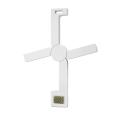 Compact Folding Digital Kitchen Scale, with LCD Display,White. 