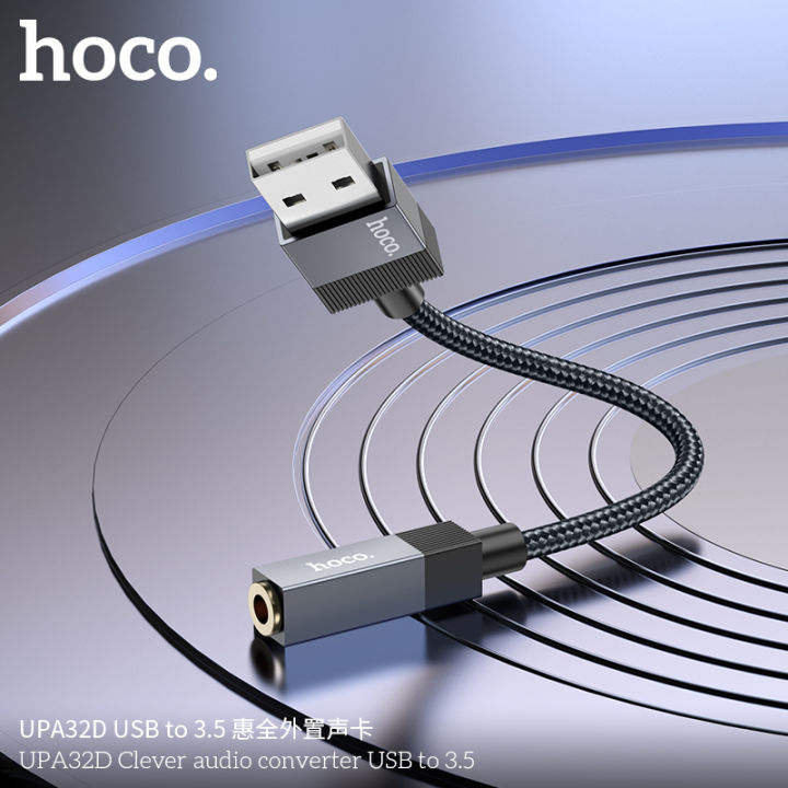 HOCO%20UPA32D%20smart%20Hoco%20audio%20converter%20from%20USB%20to%203.5mm%20USB%20External%20Audio%20Sound%20Card%20Adapter%20for%203.5m%20Earphones%20Microphone%20Usb%20to%203.5mm%20female%20Sound%20Card%20Sound%20Adapter%20Sound%20Card%20-%20Image%203