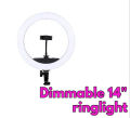 Dimmable 14" ringlight. 