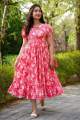 New Collection Screen Print Cotton Aliya Cut Three Piece Kurti For Women Fabric With Trendy Print. 