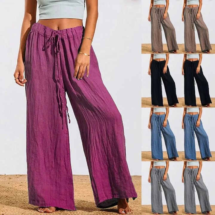 Lavish%20indulgent%20-%20Womens%20Cotton%20Linen%20Trousers%20Ladies%20Elasticated%20Loose%20Wide%20Leg%20Pants%20Palazzo%20-%20Sensible%20-%20Must%20Have%20-%20Durablity%20Assurance%20-%20Image%204