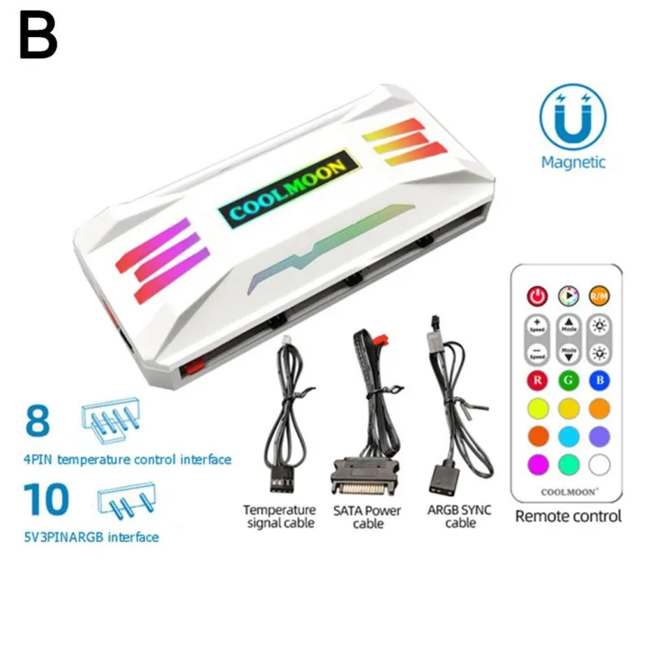 gu%20Coolmoon%20P-argb%20Controller%204-pin%20Pwm%205v%203pin%20Smart%20RGB%20Remote%20Controller%20Chassis%20Fan%20Hub%20Pc%20Case%20Cooling%20Fan%20-%20Image%202