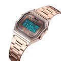 SKMEI SK1474F RoseGold Stainless Steel Digital Watch For Women - RoseGold. 