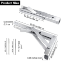 Folding Shelf Bracket Stainless Steel Collapsible Shelf Brackets Wall Mounted Folding Table Hinge for Kitchen Bedroom Work Bench.