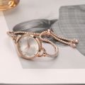 Elegant Cute Women Crystal Bracelet Watch Fashion Small Dial Quartz Watches Popular Wristwatch.