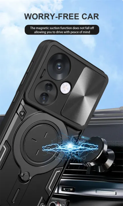 Reno11F%205G%20Case%20Shockproof%20Armor%20Magnetic%20Ring%20Slide%20Camera%20Protect%20Funda%20For%20OPPO%20Reno%2011F%2011%20F%20Reno11%20F%205G%20CPH2603%20Back%20Cover%20-%20Image%202