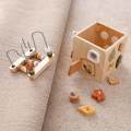 Wooden Activity Cube Toys Color Learning for Baby 1 2 3 Year Old Boys Girls. 
