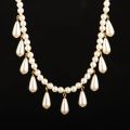 Ancient style, national style, palace vintage pearl necklace, soft Yingluo cheongsam necklace, ancient style, single-layer Tang system, reminiscent of the past.