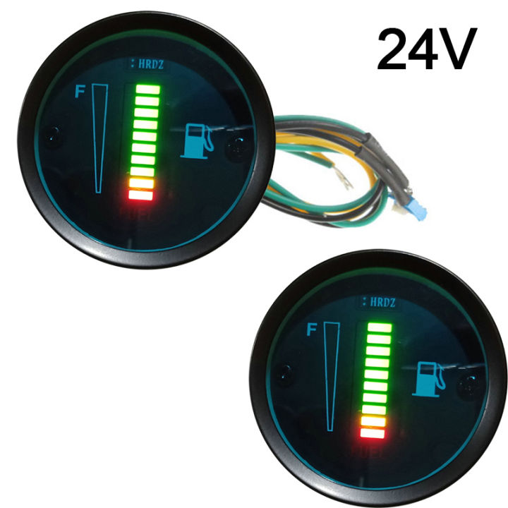 12V/24V%20Universal%2052mm%20Car%20Motorcycle%20Fuel%20Level%20Meter%20Gauge%208%20LED%20Light%20Display%20Tetuo%20-%20Image%202