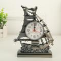 Ship-Themed Alarm Clock & Decorative Watch Nautical-Inspired Home Showpiece for Tabletop or Shelf Display. 