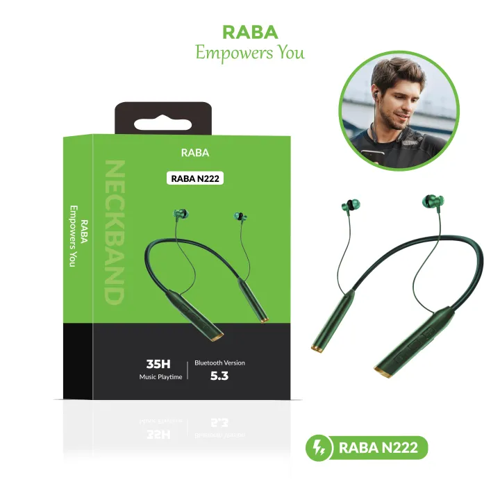 RABA N222 Wireless Neckband Earphones | Daraz.com.bd