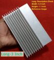 Redouble Side Finned Aluminum Heatsink 3 Inch Heat Sink 3×3.5×1.1 Inch  Aluminium Heat Sink Cooling Radiator Silver Tone Aluminium Heatsink For Inverter Transistor IC Tools 3 Inch Heatsink. 