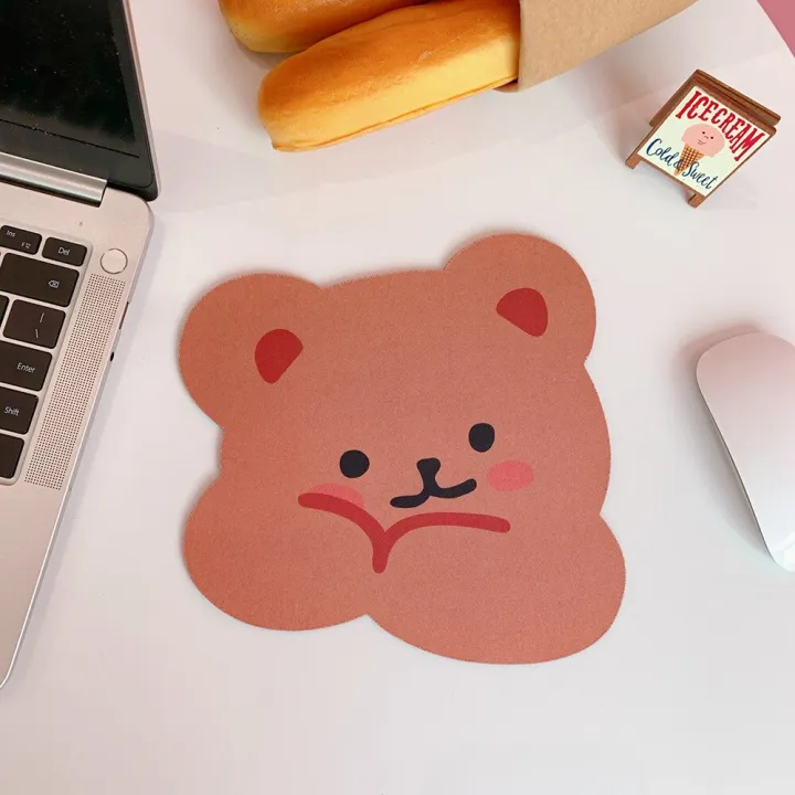 Mini Cute Mouse Pad Ins Korean Lovely Cartoon Bear Bunny Pattern Mouse Pad Creative Kawaii Office/student Desk Accessories