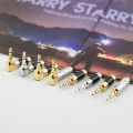 High Quality Gold-plated 3.5mm audio pulg 3/4 Pole 90 Degree Plug Stereo Headphone Plug L-shaped Elbow Right Angle Diy 3.5 Repair Welding Head For 6mm Cable.