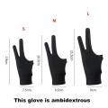 Drawing Gloves Palm Rejection Two Finger Hand Gloves for Tablet Digital Board Screen Touch Drawing Anti-fouling Gloves.