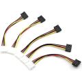 5PCS SATA 15-PIN POWER ADAPTER LINE IDE 4P MALE TO SATA 15 PIN FEMALE POWER EXTENSION CABLE IDE TO SATA CONNECTOR. 