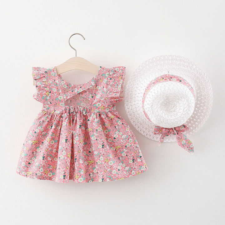 Baby clothes summer baby girl skirt sleeveless dress new girl 0-year-old summer dress cotton foreign girl tide