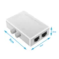 2X Mini 2 Port RJ45 RJ-45 Network Switch Ethernet Network Box Switcher Dual 2 Way Port Manual Sharing Switch Adapter HUB. 