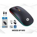Hp W10 Wireless and Bluetooth Rechargeable Mouse with RGB Led Light Mouse.