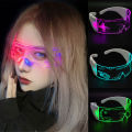 Colorful glasses rechargeable music festival futuristic technology glasses cyberpunk party glasses. 