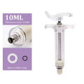 10ml Animal Nylon Syringe for Cow Poultry Chicken Cattle Sheep injector and Bird Hand Feeding Transparent Syringes Vet Tools Reusable Veterinary Stainless Steel Syringe Hypodermic. 