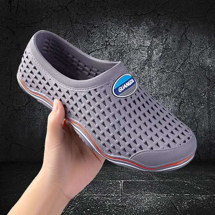 Hole%20Shoes%20Men's%20Summer%20Platform%20Beach%20Shoes%20Breathable%20Closed%20Toe%20Sandals%20Plastic%20Net%20Lovers%20Shoes%20Non-Slip%20Cover%20Closed-Toe%20Slippers%20-%20Image%203