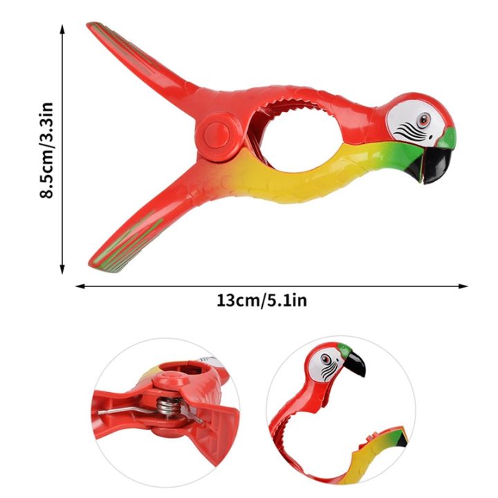 8Pcs%20Beach%20Towel%20Clips%20for%20Sun%20Loungers,%20Parrot%20Bird%20Towel%20Clips%20Large%20Windproof%20Clothes%20Hanging%20Peg%20Quilt%20Clamp%20Holder%20-%20Image%205