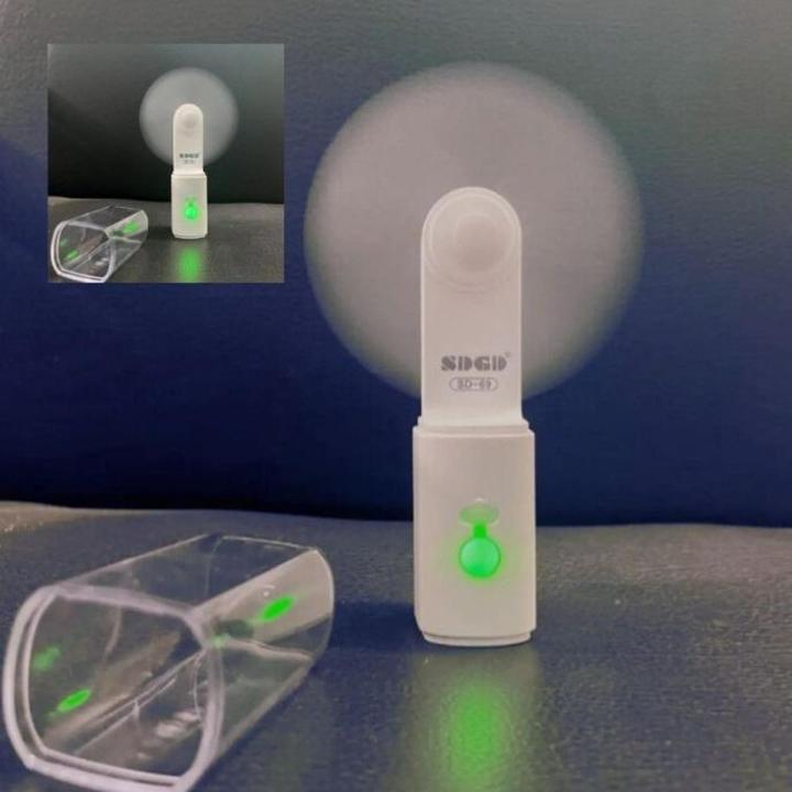 The Mini Pocket Fan With Torch And Flashlight Is Versatile - Rechargeable Accessory With Folding Wing Design