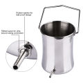 1 Set Reusable 2L Home Enema Bucket Kit Stainless Steel Non Toxic Coffee Enema Kit with Nozzles for Colon Cleansing Detox.