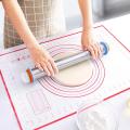 Rolling Pins For Baking With Mat Adjustable Pie Rolling Pin With Multi Color Thickness Rings Nonstick Silicone Pastry Mat Bench. 