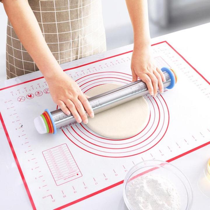 Rolling%20Pins%20For%20Baking%20With%20Mat%20Adjustable%20Pie%20Rolling%20Pin%20With%20Multi%20Color%20Thickness%20Rings%20Nonstick%20Silicone%20Pastry%20Mat%20Bench%20-%20Image%203