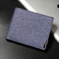 Denim Wallets Purses Men Women Inserts Business Foldable Cowhide Wallet Picture Coin Purse Slim Money Credit ID Cards Holder Bag. 