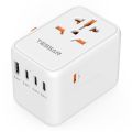 TESSAN 65W GaN Universal Travel Adapter with USB Port Type C Fast Charging Worldwide Power Adapter EU/UK/USA/AUS Plug for Travel. 