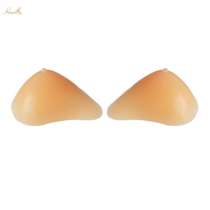Triangle%20Silicone%20Breast%20Forms%20Fake%20Bra%20Enhancer%20Inserts%20Crossdresser%20Threaded%20300g%20Beige%20-%20Image%205