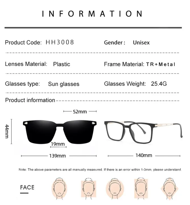 SZTZX%20Classic%20Magnet%20Clip%20on%20Reading%20Glasses%20Men%20Polarized%20Sunglasses%20With%20Anti-Blue%20Light%20Myopic%20Hyperopia%20Prescription%20Glasses%20-%20Image%205