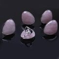 KFT Natural Rose Pink Quartz Stone Rings Healing Crystal Quartz Reiki Stone Resizable Finger Ring Jewelry For Women Men Girls. 