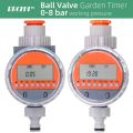 1PC Ball Valve LCD Garden Water Timer Rain Sensor Automatic Irrigation Controller Electronic Programmable Digital Joints.