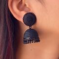 New Designer, Trendy Black Finishing Jhumka for Wedding, Latest Design Party Wear Jhumka Set. - Ear Ring. 