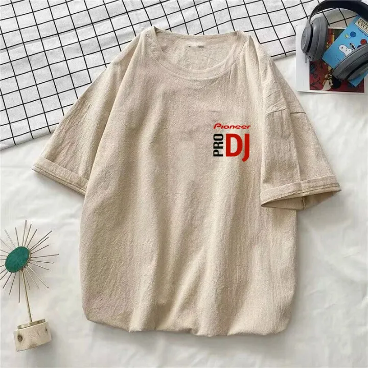 Pioneer Pro Dj Washed Cotton T Shirt Streetwear Short Sleeve Tshirts Men Women Summer Clothing T-shirt Tees Tops