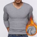 Winter New Men Keep Warm Thermal Underwear Casual Solid Color Men's Winter Thermo Undershirt Thick Thermo Long Sleeve Top Shirt. 