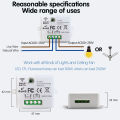 Wireless Smart Switch Light 433Mhz RF 86 Wall Panel Switch with Remote Control Mini Relay Receiver 220V Home Led Light Lamp Fan. 