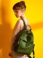 EPOL Backpack for Women 2023 New Solid Casual Elegant Nylon Fashion Multi-pocket Lager Solid Zipper Shoulder Bags 6013-10. 