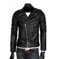The Walking Dead Negan Cosplay Jacket Punk Men PU Leather Jacket Motorcycle Fashion Slim Fit Leather Coat.