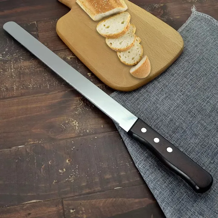 10%20Inch%20Long%20Wood%20Handle%20%20Stainless%20Steel%20Bread%20knife/Cake%20Slicer%20-%20Image%202