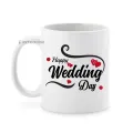 Happy Wedding Printed Ceramic Mug Gift for Wedding Couple, Marriage Gifts for Couples, Wedding Gift for Couples, Marriage Gift for Friend INT-2145. 