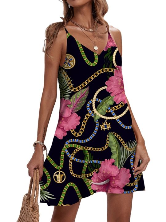 2023%20Summer%20Tropical%20Floral%20Print%20Women%20Dresses%20V-Neck%20Spaghetti%20Strap%20Mini%20Dress%20Hawaiian%20Party%20Beach%20Sleeveless%20Sundress%20-%20Image%203