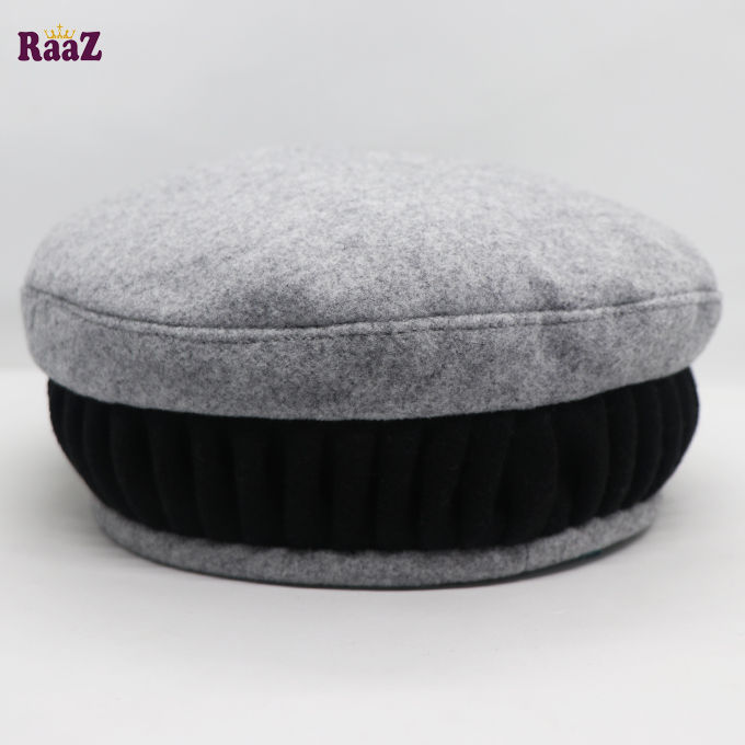 Pakol Design Multi Grey and Black New Design Wool Spandex Kashmiri Pakol Cap/Tupi ...