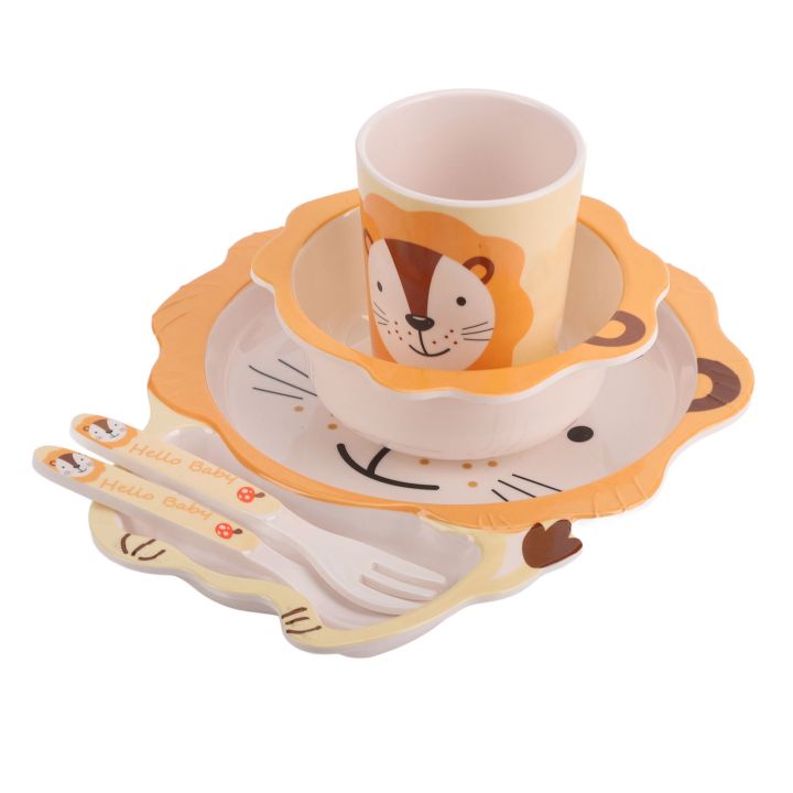 Kids%20Feeding%20Set,%20Easy%20To%20Clean%20Lightweight%20Kids%20Plates%20Set%20Comfortable%20Grip%20for%20Home%20for%20Baby%20-%20Image%209