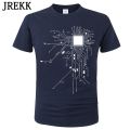 CPU Processor Circuit Diagram T Shirt Men Summer Cotton T-shirt Men's Funny Tops Fashion Tees Homme Brand UniClothes C99. 